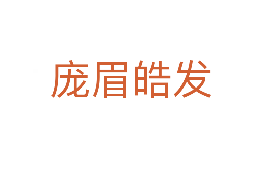 龐眉皓發(fā)