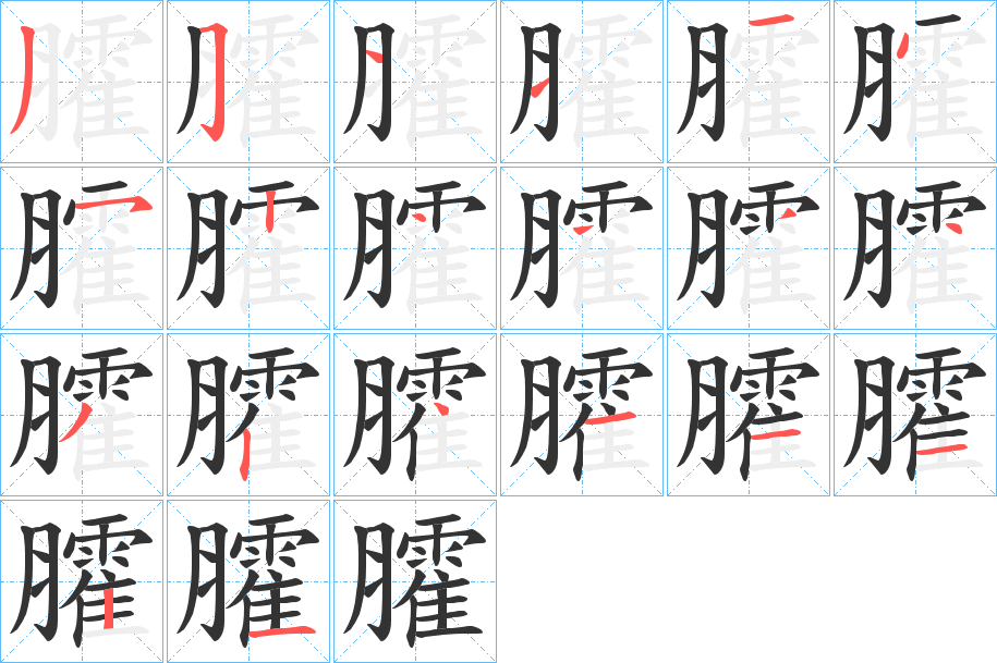 臛的筆順分步演示