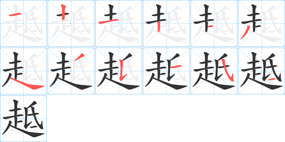 趆的筆順分步演示