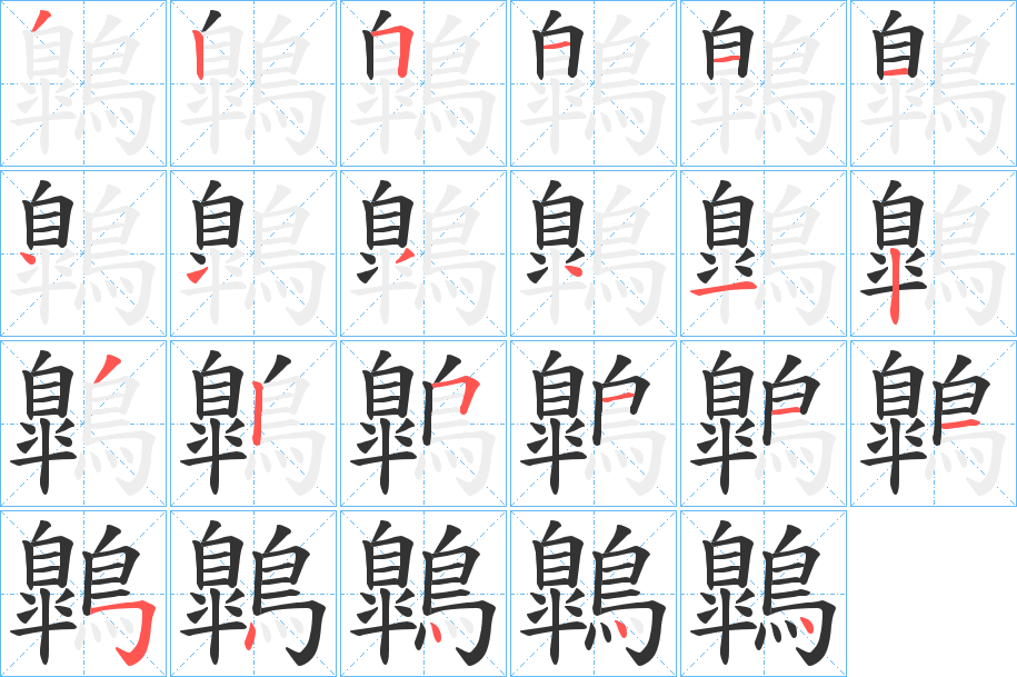 鷱的筆順分步演示